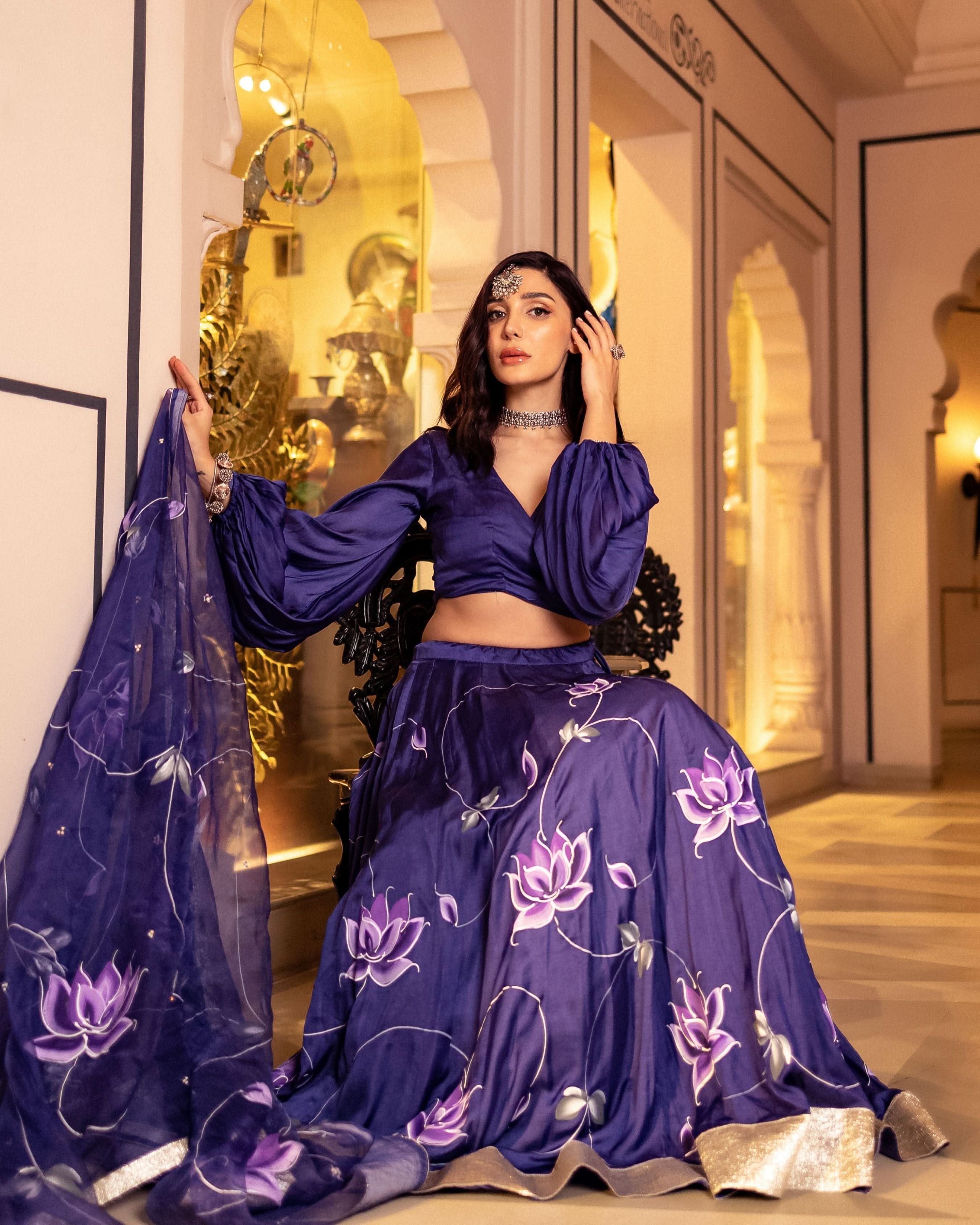 Zahri Handpainted Lehenga Set - Image 9