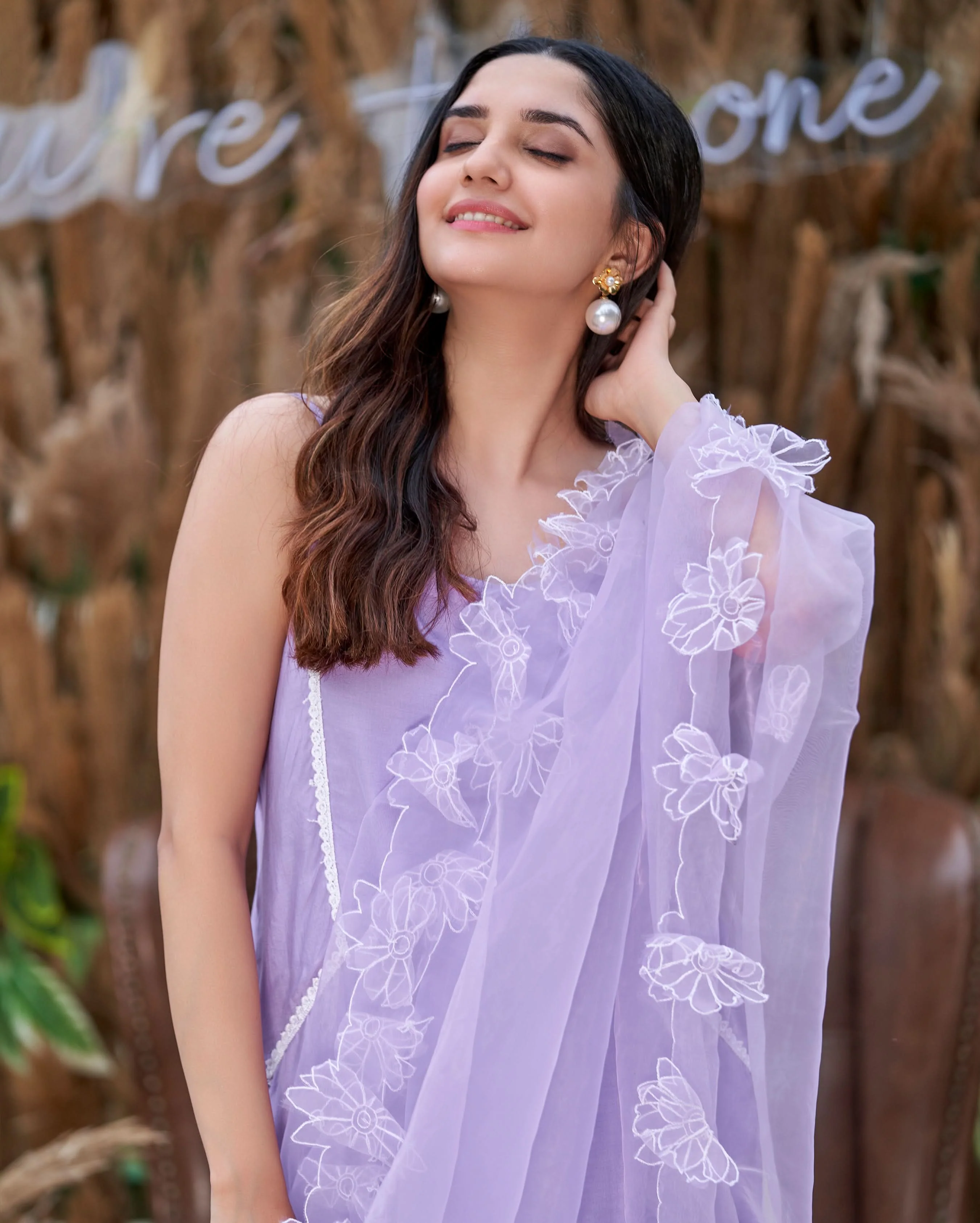 Zane Lavendar Solid Silk Kurta Set - Image 3